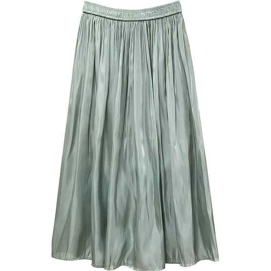 Elastic High Waist A - Line Midi Skirt - Body Central