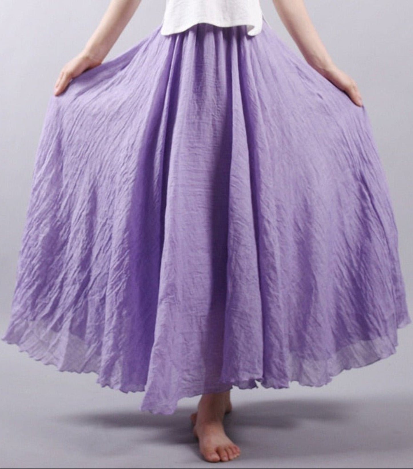 Elegant High Waist Linen Maxi Skirt - Body Central