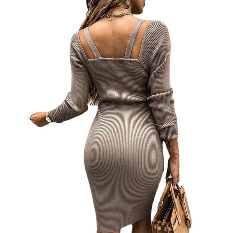 Fashion Long Sleeve Hip Package Dress - Body Central