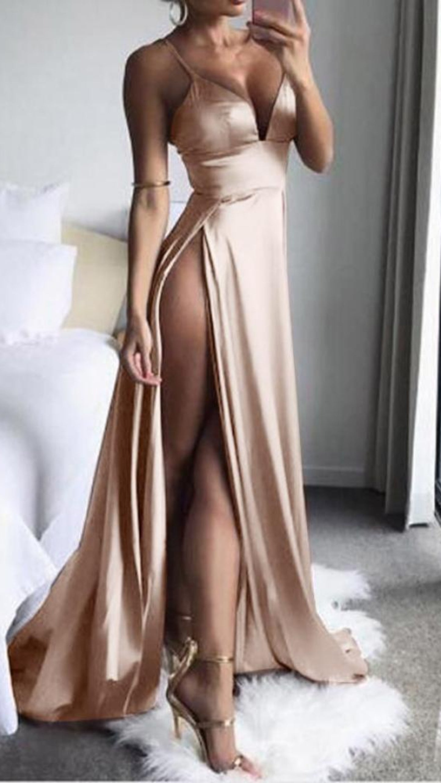 High Split Maxi Sexy Long Sleeveless Dress - Body Central