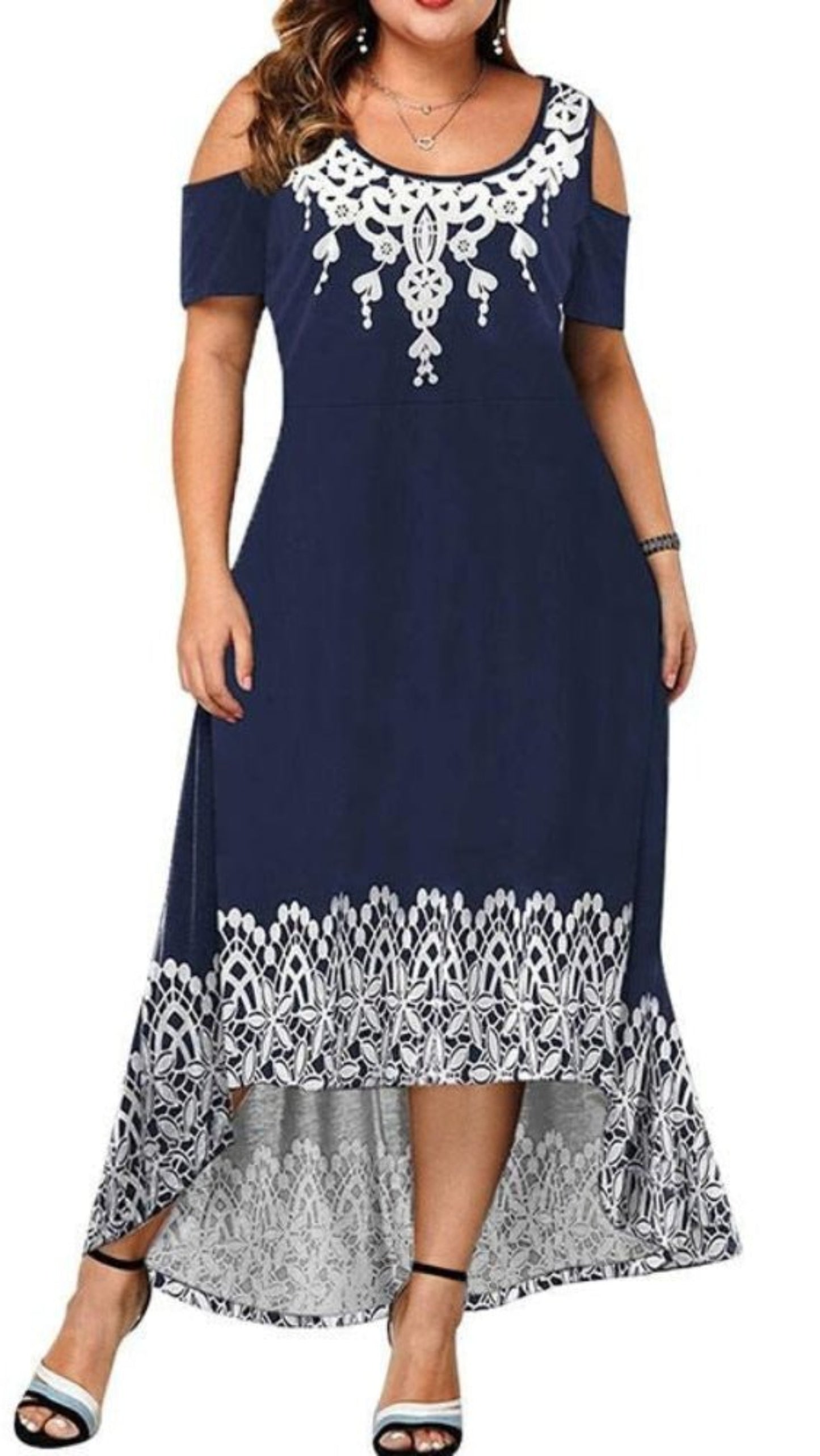 Maxi Short Sleeve Floral Printed Elegant A line Dress - Body Central