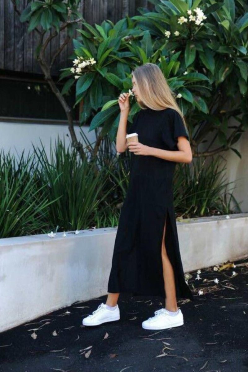 Maxi T Shirt Vintage Bandage Knitted Long Dress - Body Central