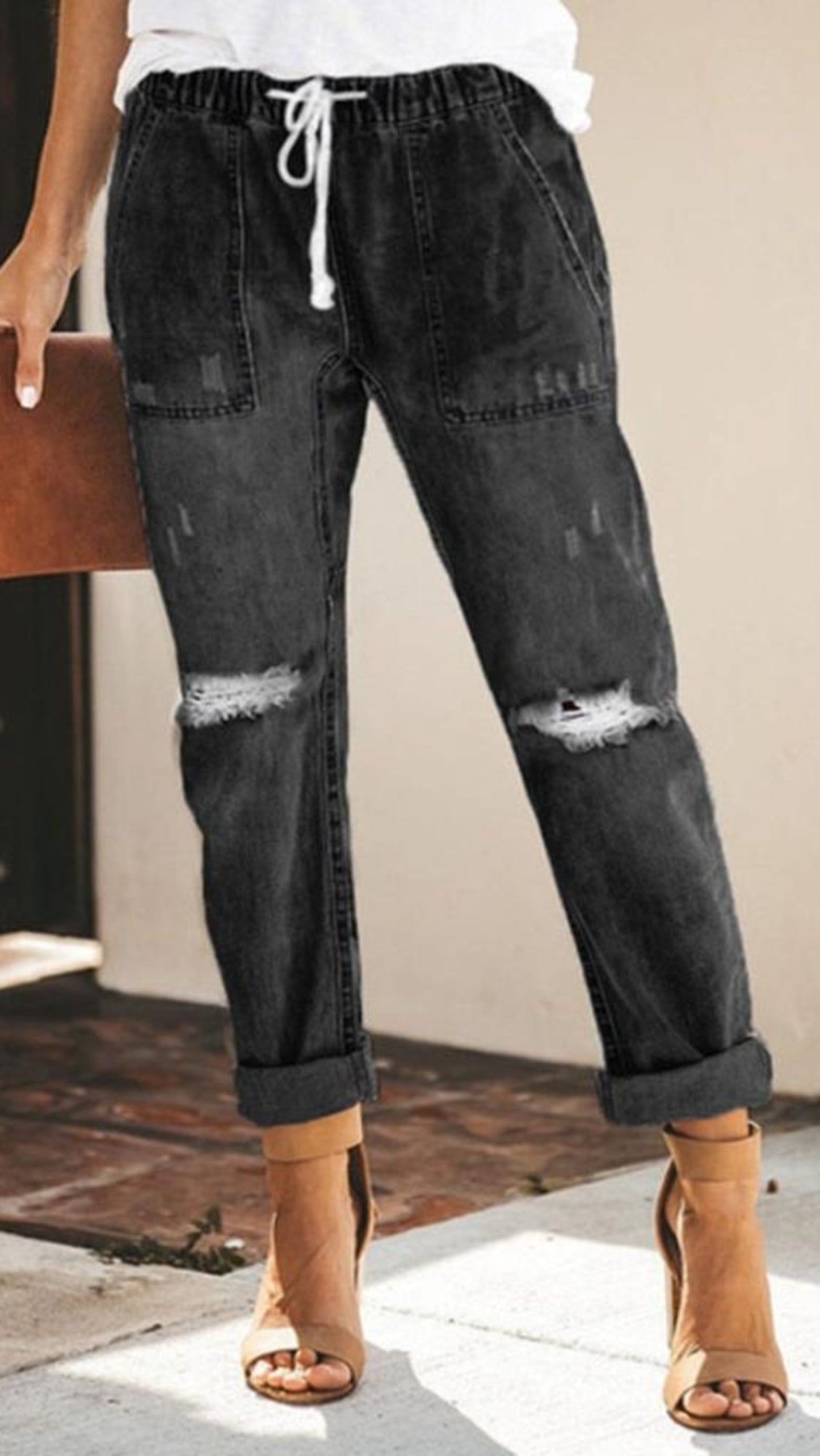 Mid Waist Boyfriend Jeans - Body Central