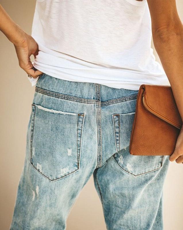 Mid Waist Boyfriend Jeans - Body Central