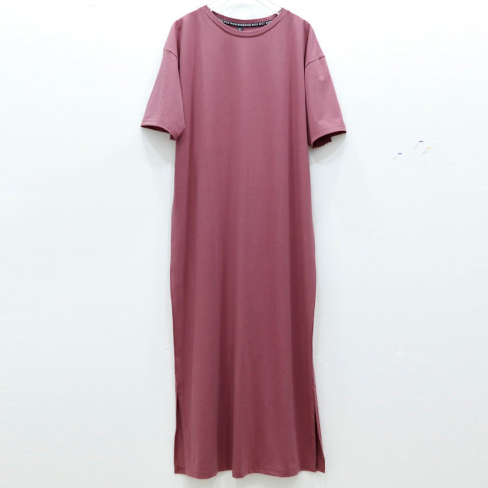 Oversized Long Slit Dress - Body Central