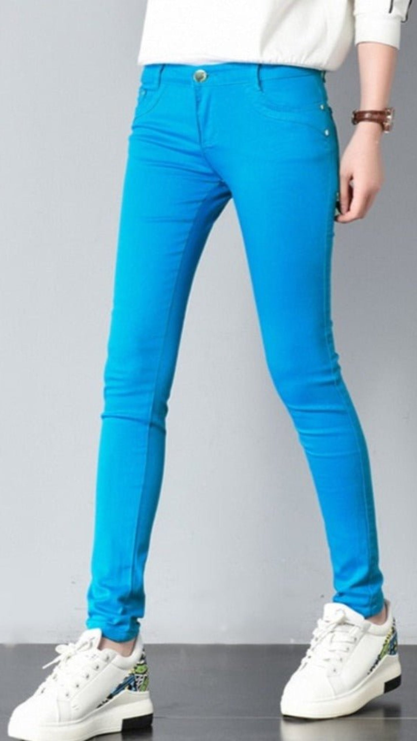 Pencil Skinny Candy Color Slim Pants - Body Central
