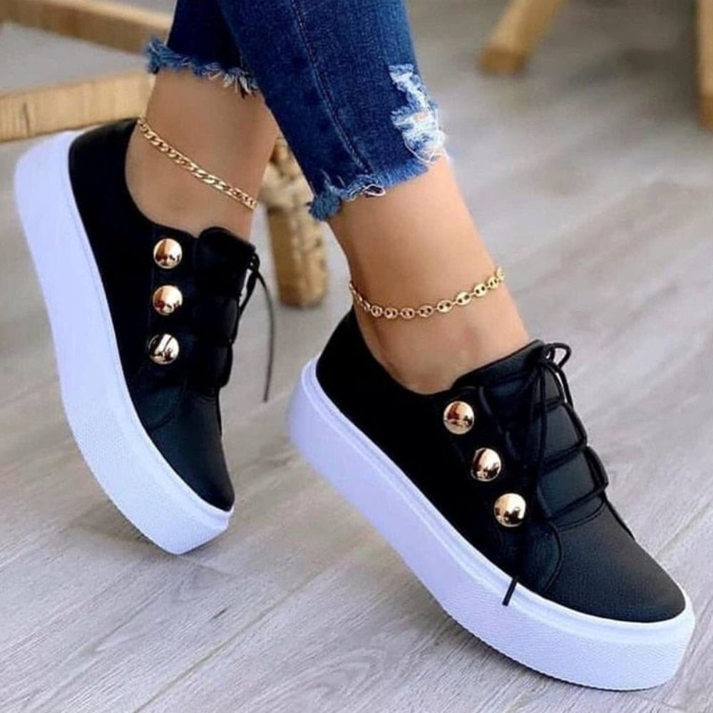 Platform Lightweight Flat Sneakers - Body Central