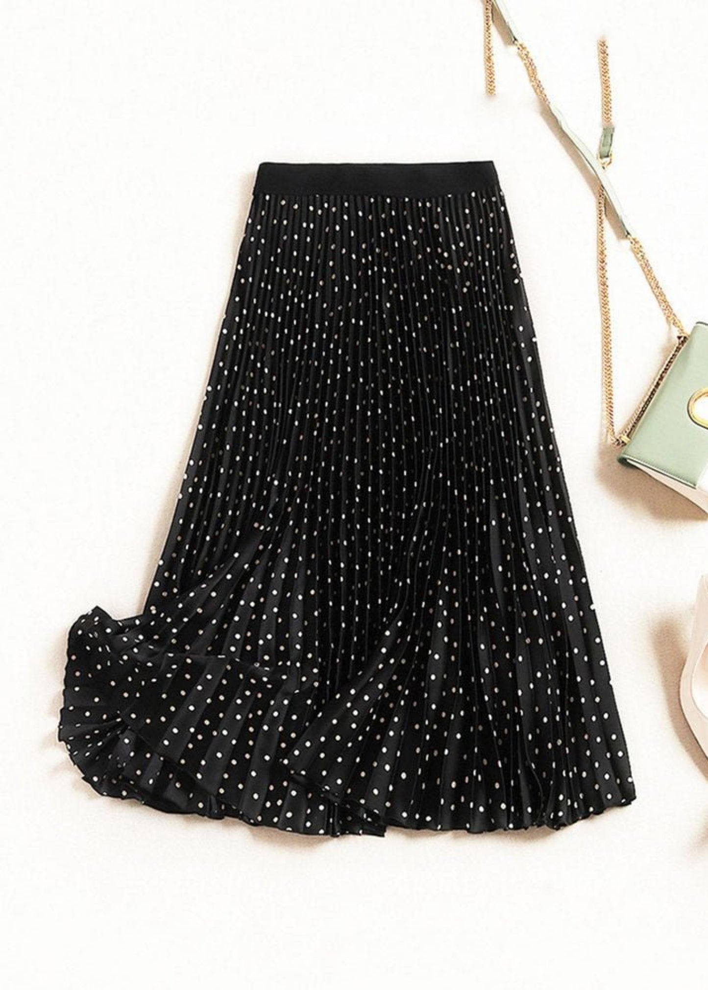 Pleated High Waist Print Midi Skirt - Body Central