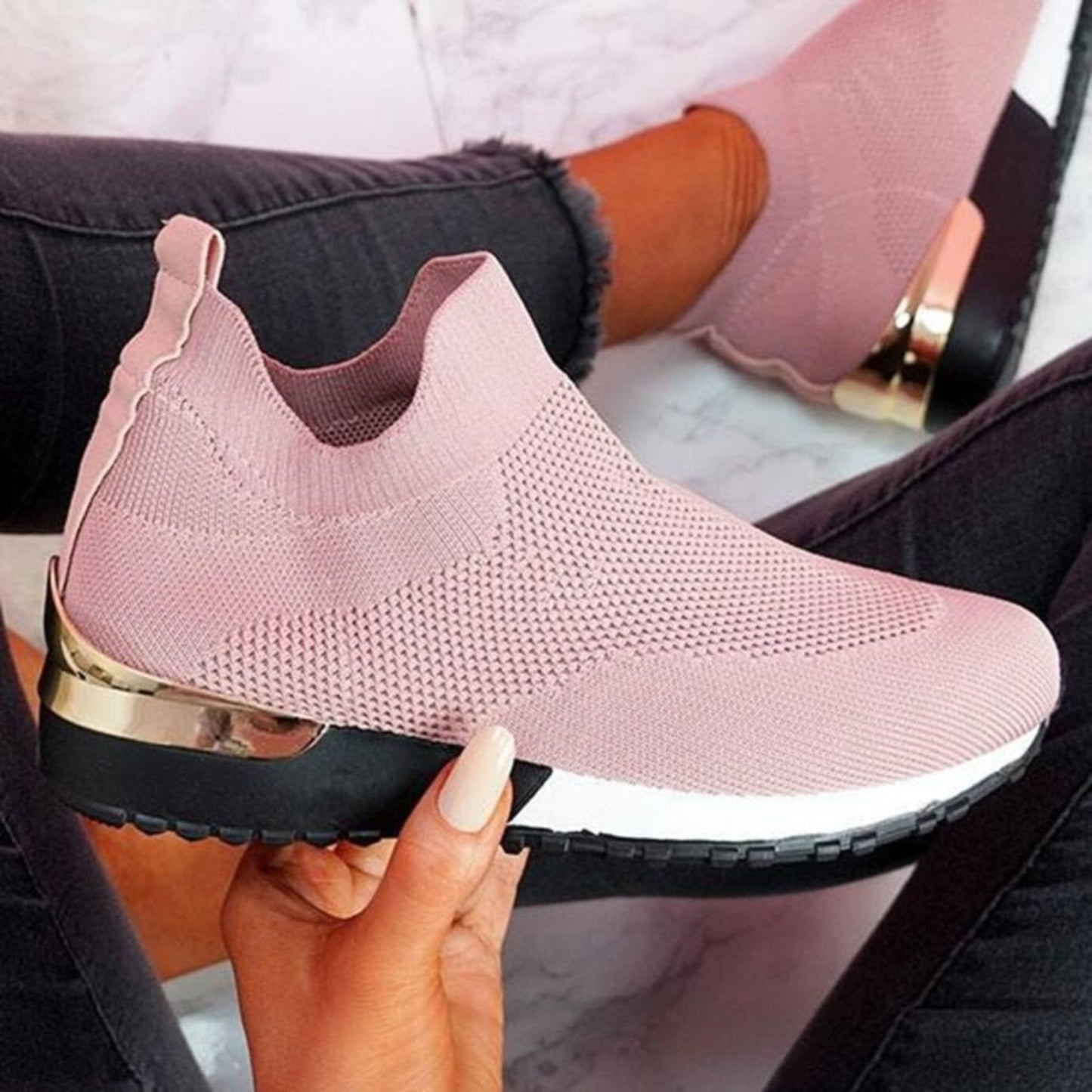 Pull - on Knitted Vulcanized Shoes - Body Central