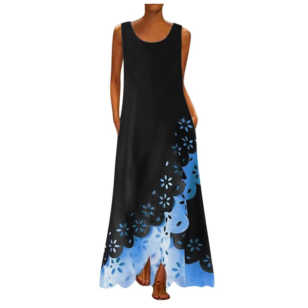 Sleeveless Round Neck Maxi Dress - Body Central