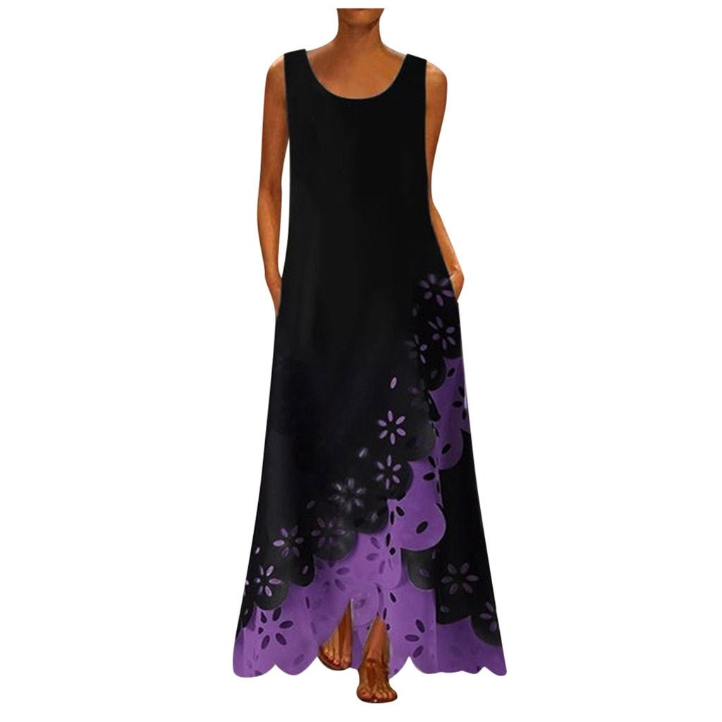 Sleeveless Round Neck Maxi Dress - Body Central