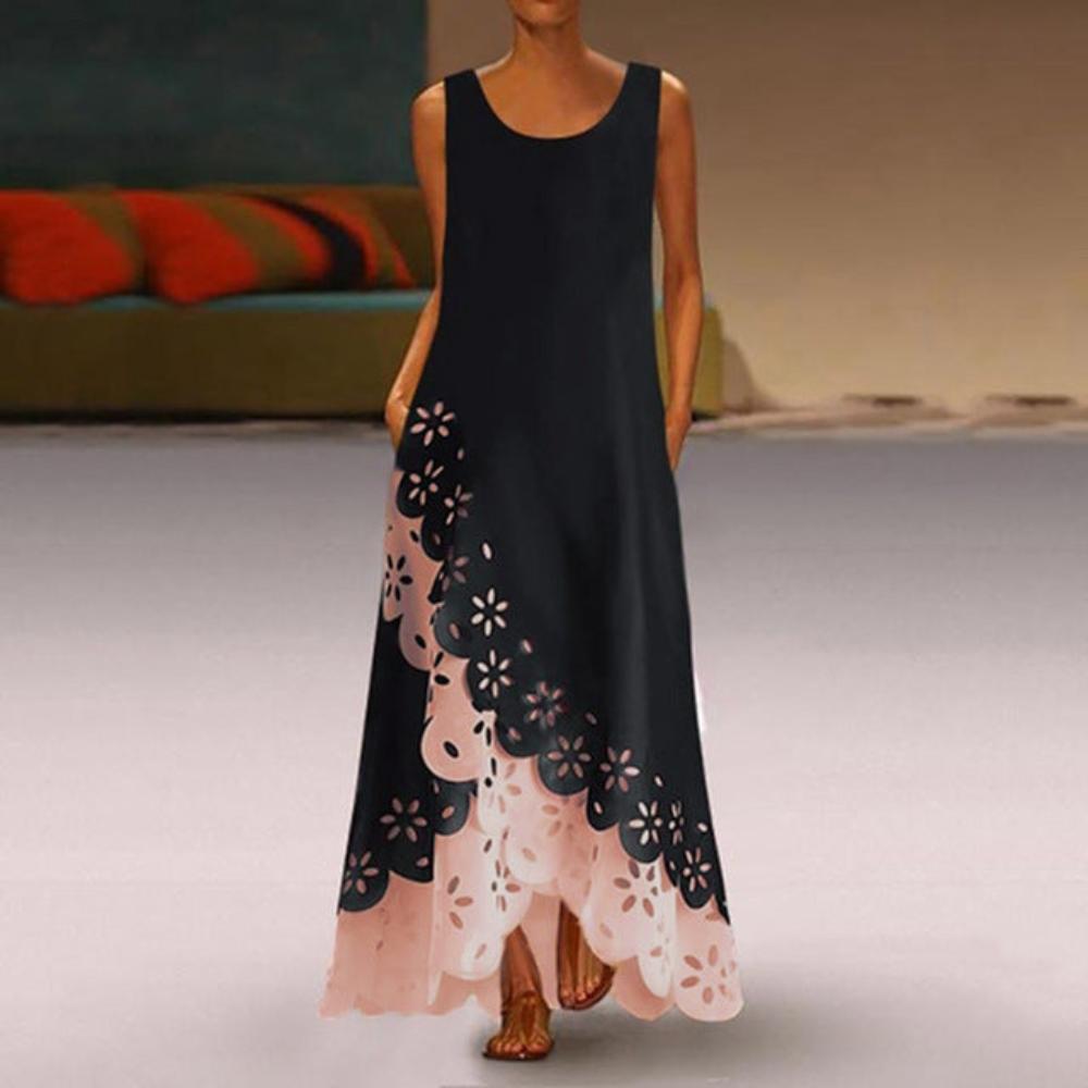 Sleeveless Round Neck Maxi Dress - Body Central