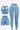 3 Piece Washed Square Neck Wide Strap Active Set - Body Central Store