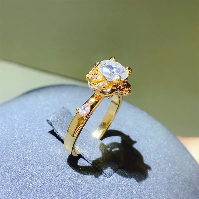 1 Carat Moissanite Zircon 925 Sterling Silver Ring - Body Central