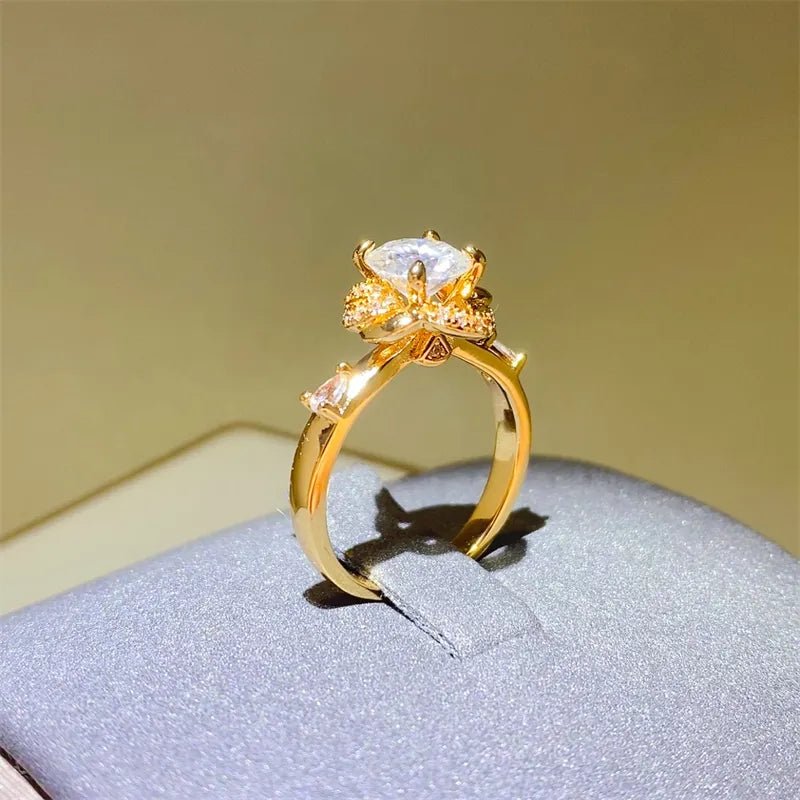 1 Carat Moissanite Zircon 925 Sterling Silver Ring - Body Central