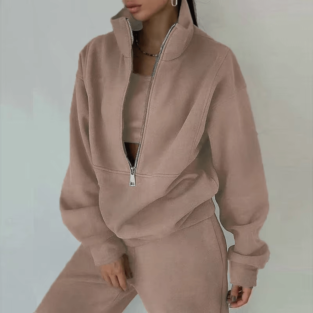 2 Piece Tracksuit Loose Suit Set Sweatshirt Sportswear - Body Central