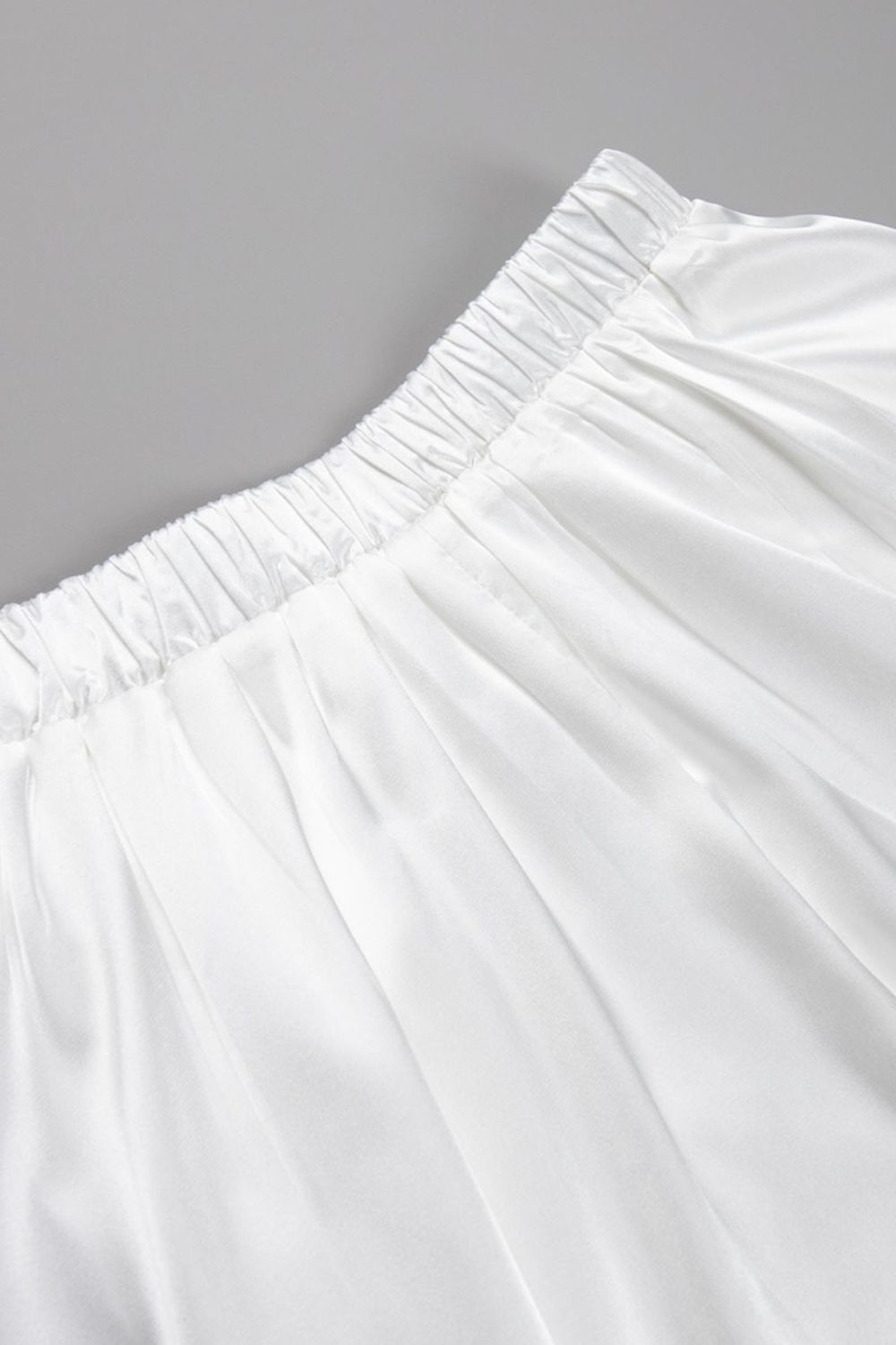 Back Elastic Waist Satin Skirt | Body Central