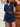 Collar Top & Skirt Denim Set