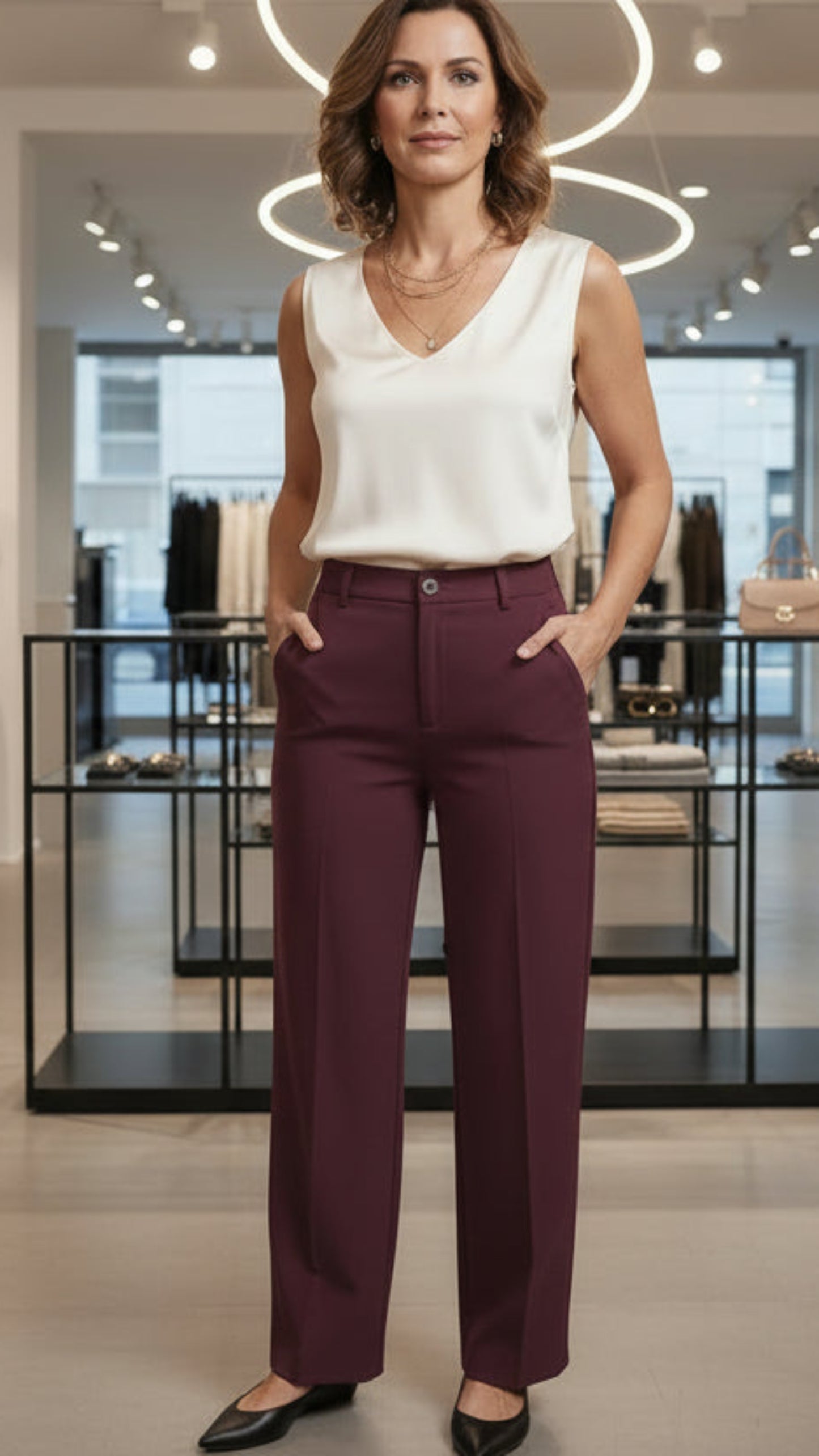 High-Waisted Wide Leg Pants | Body Central