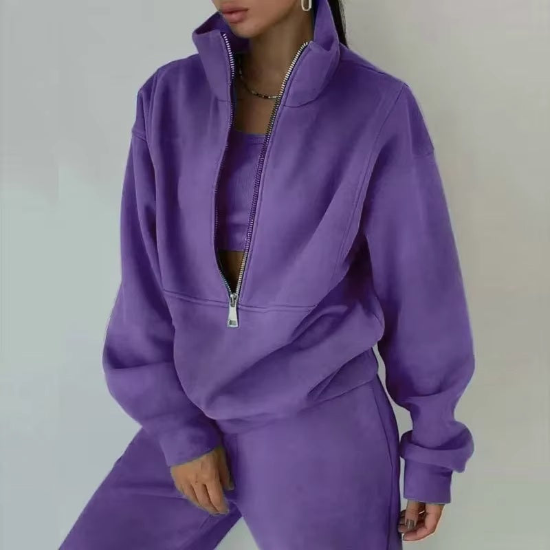 2 Piece Tracksuit Loose Suit Set Sweatshirt Sportswear - Body Central Store