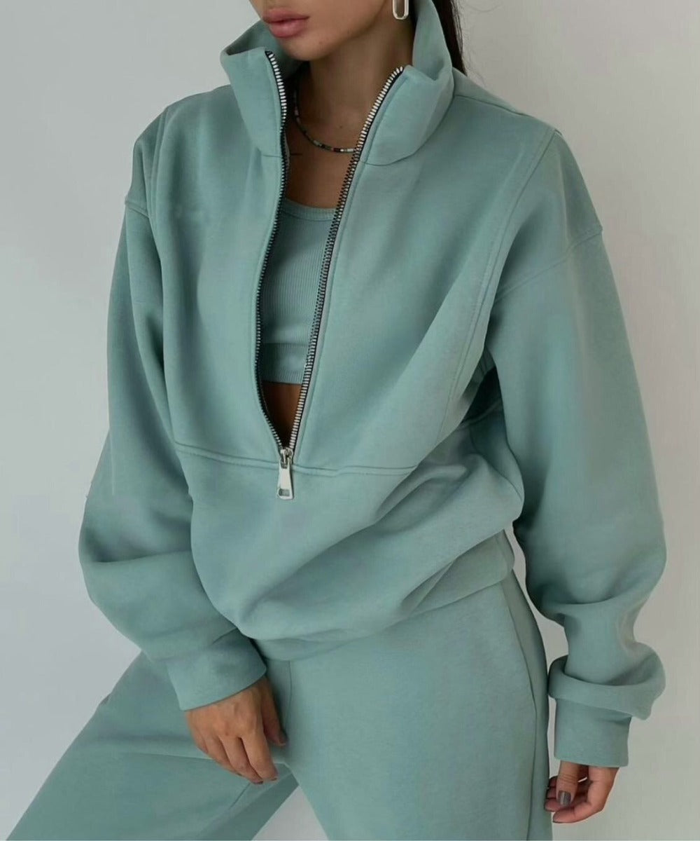 Three Piece Tracksuit Loose Suit Set Sweatshirt Sportswear - Body Central Store