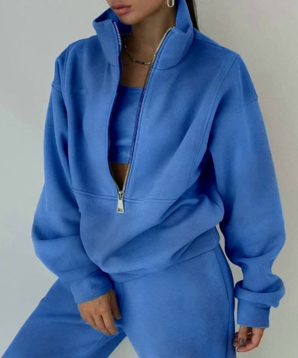 Three Piece Tracksuit Loose Suit Set Sweatshirt Sportswear - Body Central Store