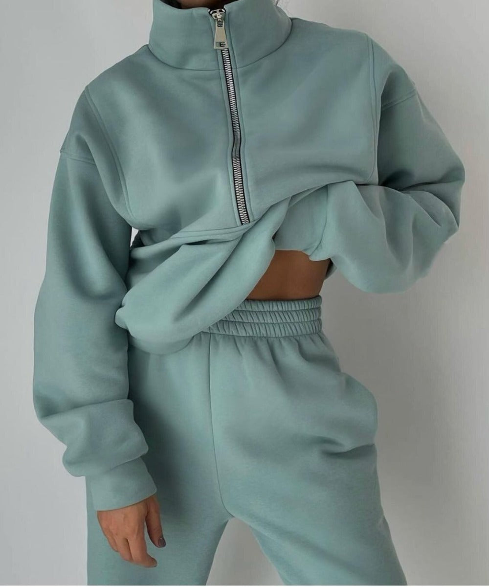Three Piece Tracksuit Loose Suit Set Sweatshirt Sportswear - Body Central Store