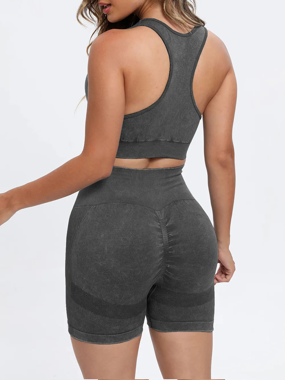 Scoop Neck Wide Strap Top and Shorts Active Set | Body Central