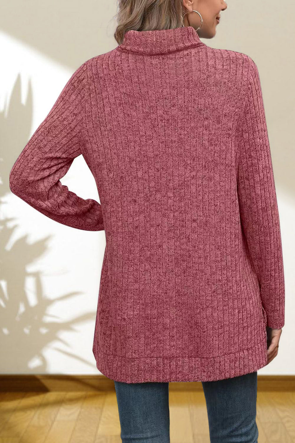 Turtleneck High Low Top | Body Central