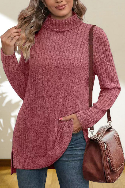 Turtleneck High Low Top | Body Central