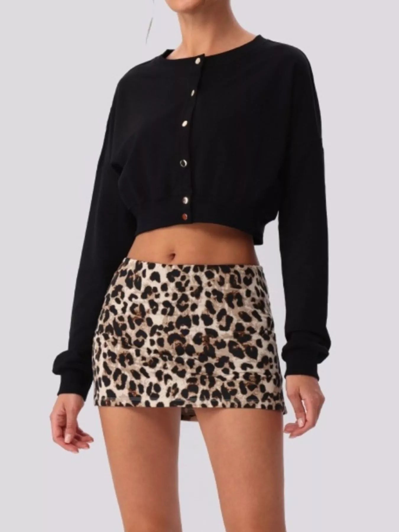 Women's Cropped Button-Down Active Cardigan