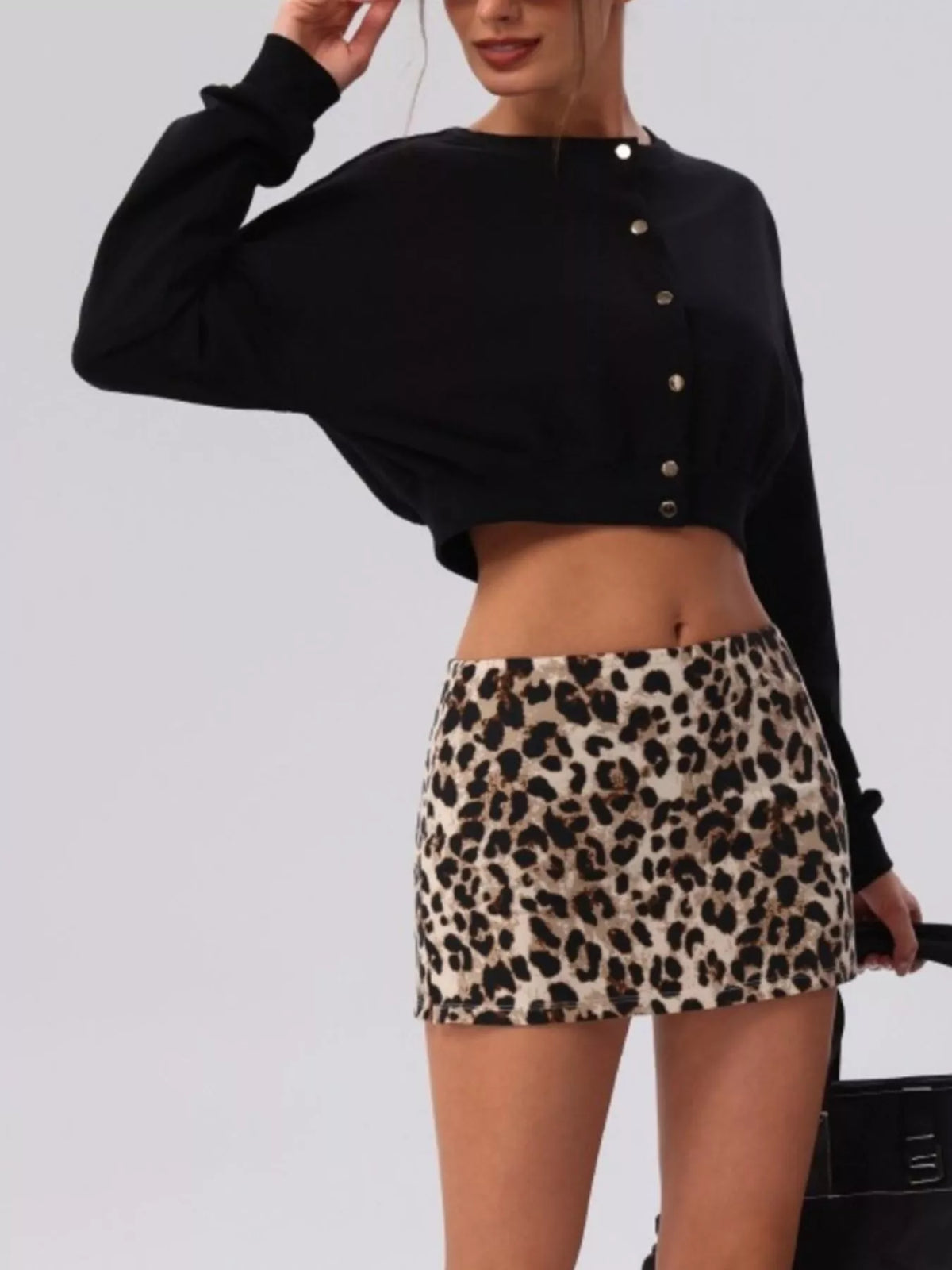 Women's Cropped Button-Down Active Cardigan