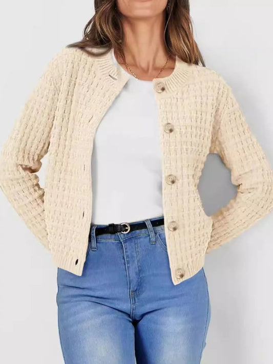 Button - Up Long Sleeve Cardigan - Body Central