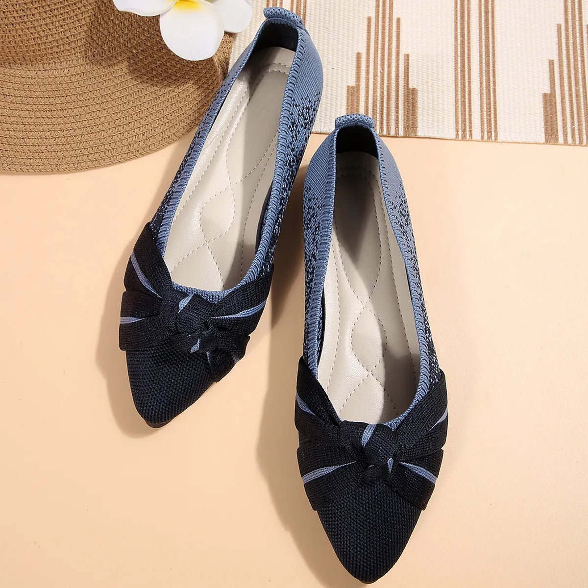 Contrast Point Toe Flats Slip - Ons - Body Central