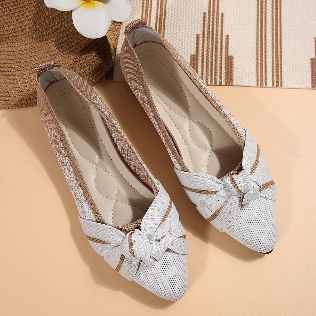 Contrast Point Toe Flats Slip - Ons - Body Central