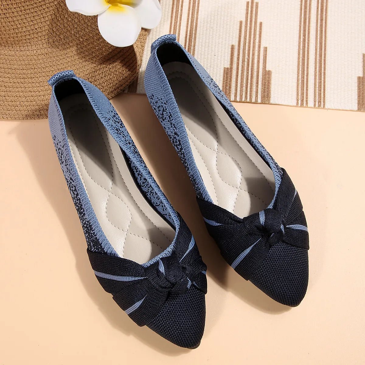 Contrast Point Toe Flats Slip - Ons - Body Central