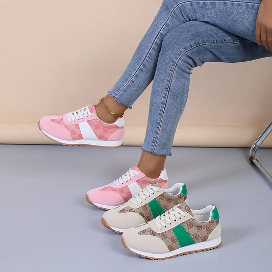 Contrast Round Toe Flat Sneakers - Body Central