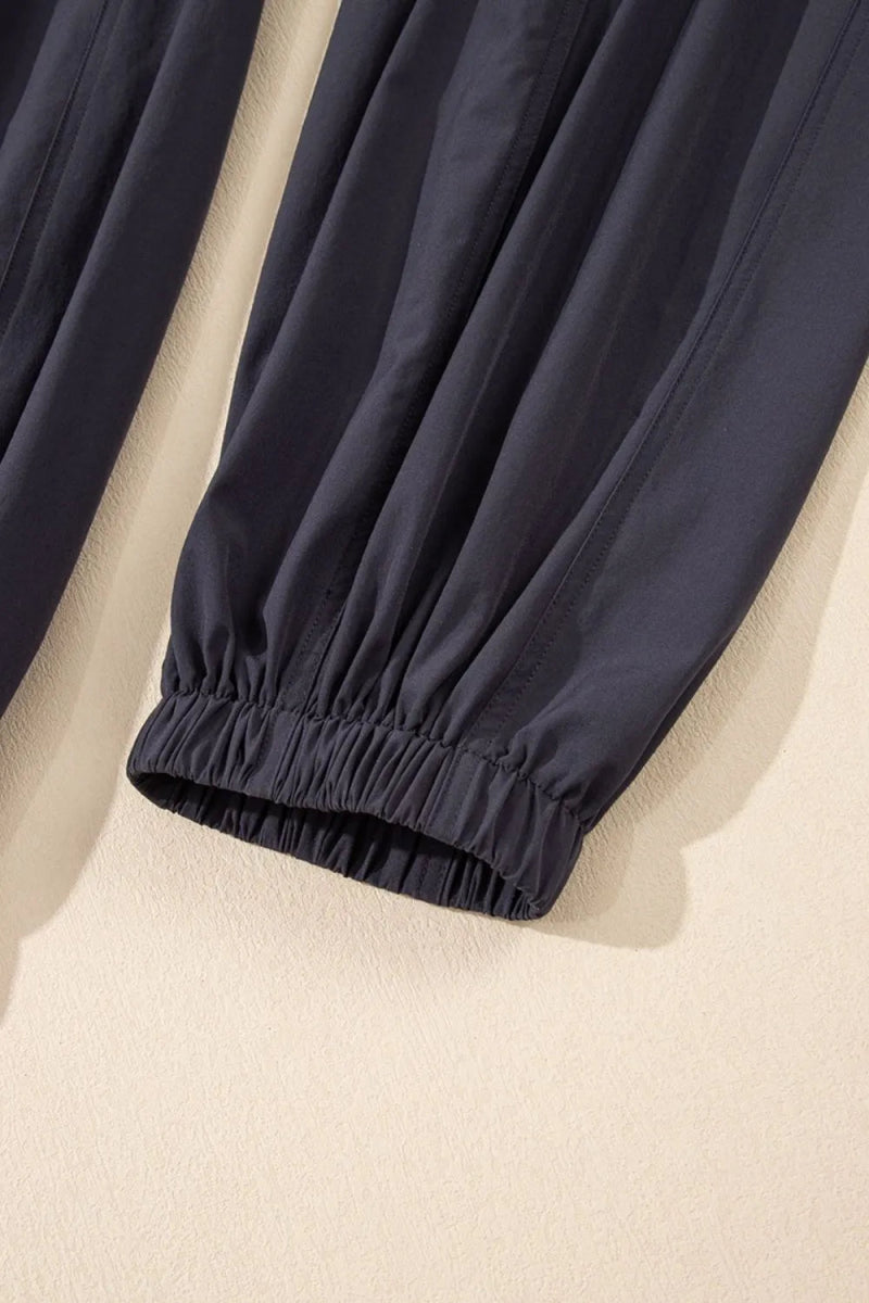 Cutout Square Neck Wide Strap Active Jumpsuit - Body Central