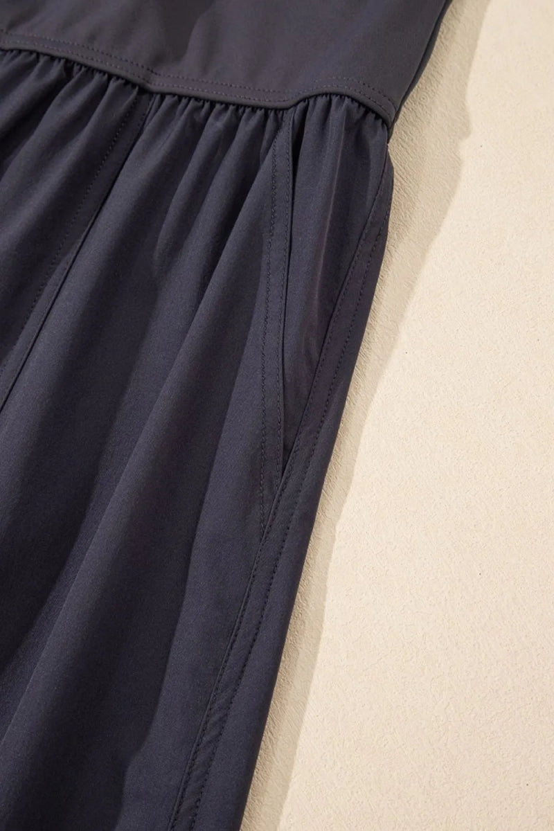 Cutout Square Neck Wide Strap Active Jumpsuit - Body Central