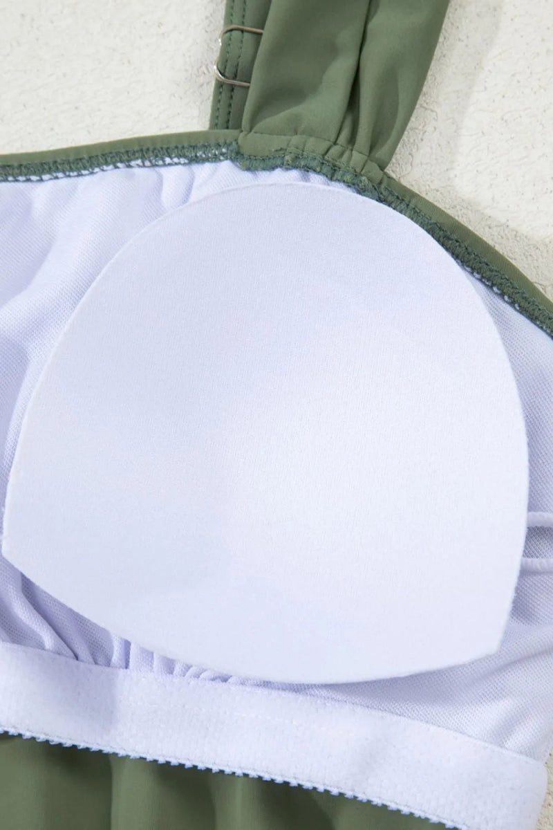 Drawstring Ruched Wide Straps Tankini Set - Body Central