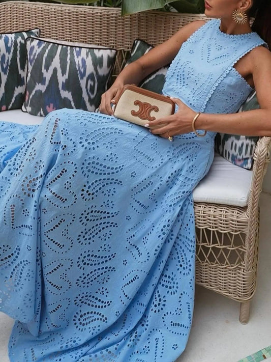 Eyelet Lace Top and Maxi Skirt Set - Body Central