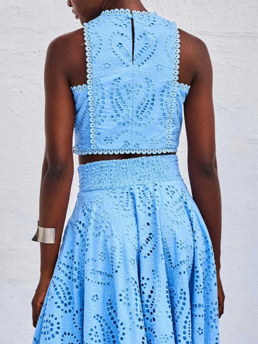 Eyelet Lace Top and Maxi Skirt Set - Body Central