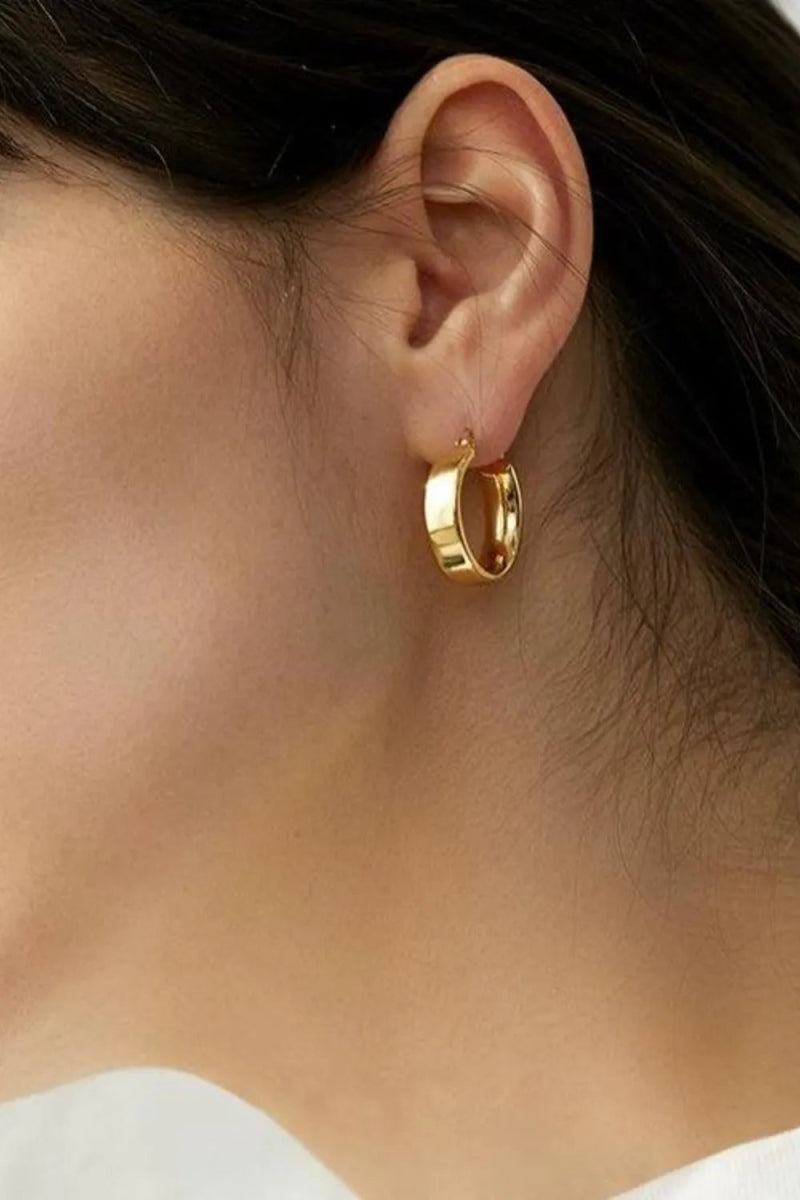 Gold - Plated Brass Huggie Earrings - Body Central