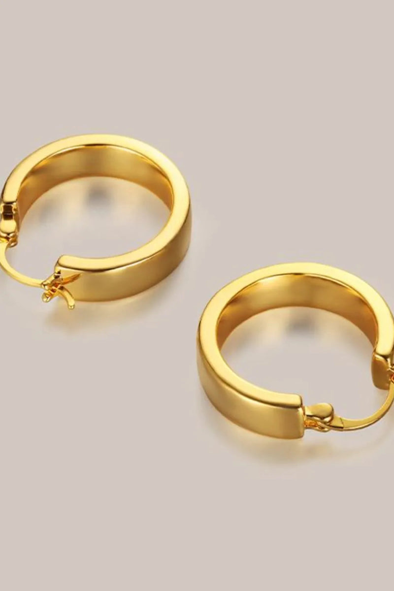Gold - Plated Brass Huggie Earrings - Body Central