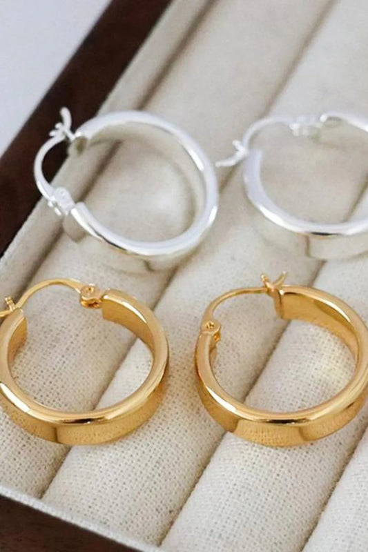 Gold - Plated Brass Huggie Earrings - Body Central