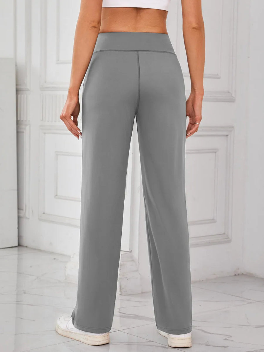 High Waist Active Pants with Pockets - Body Central