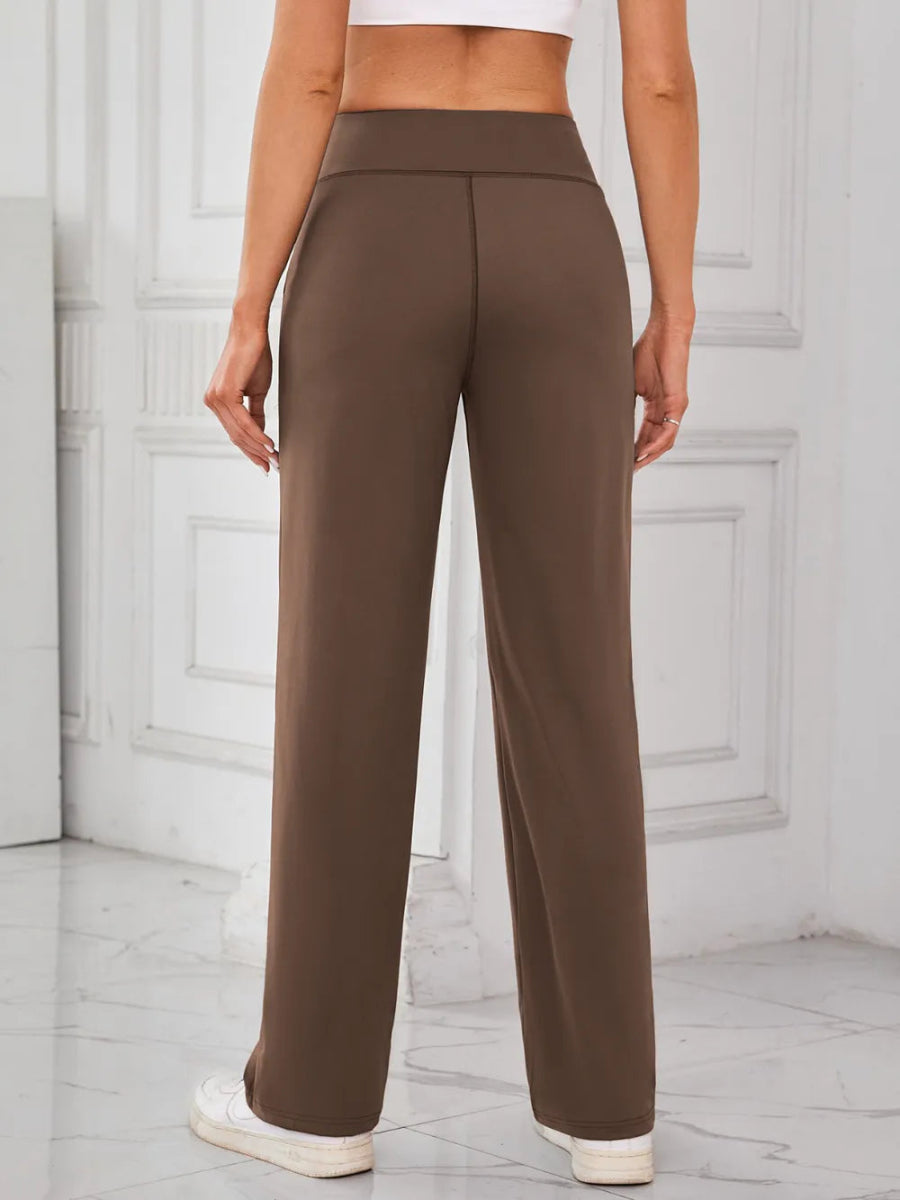High Waist Active Pants with Pockets - Body Central
