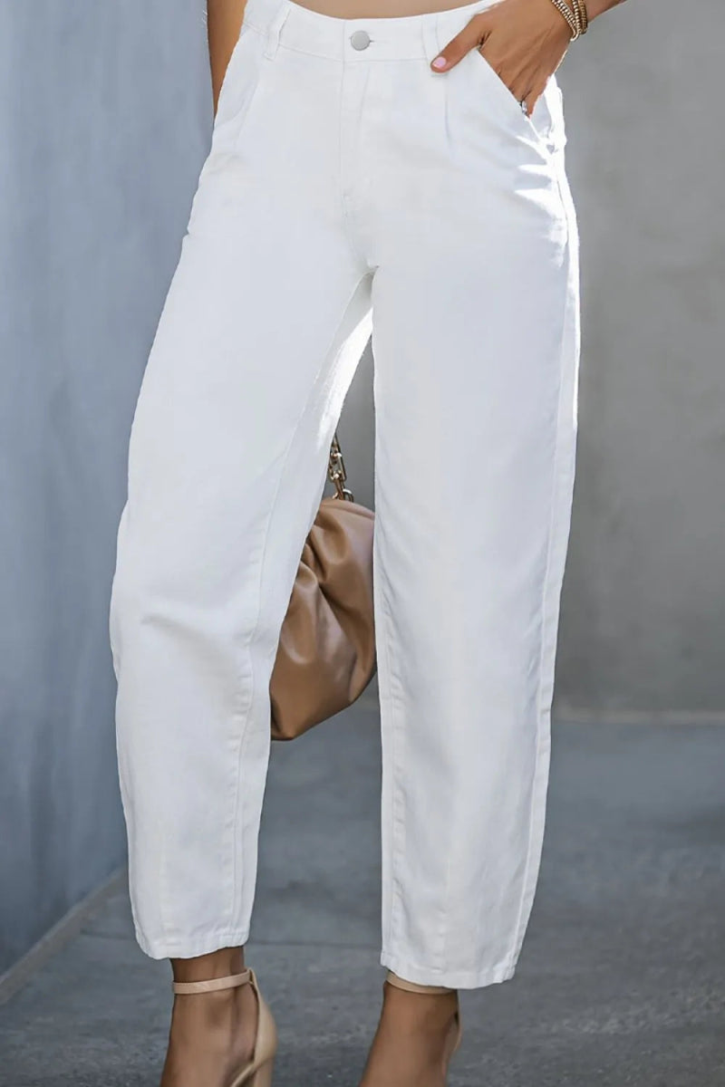 High - Waist Straight Jeans - Body Central