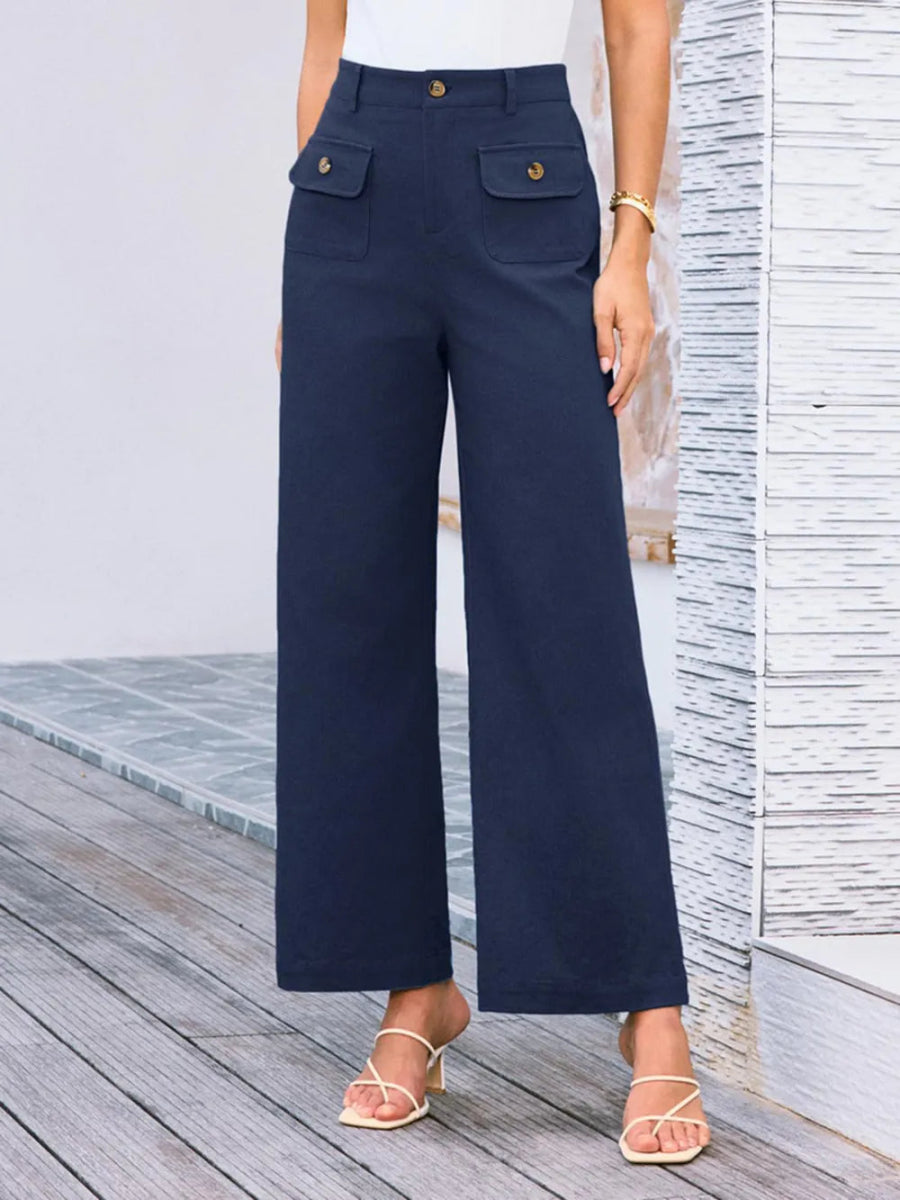 High Waist Wide Leg Pants - Body Central