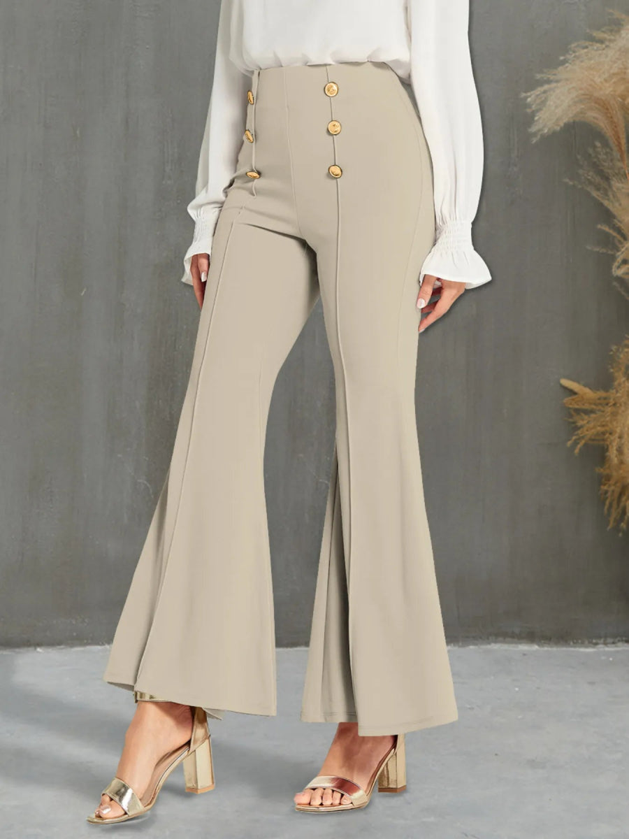 High Waisted Flare Pants - Body Central